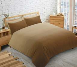 Velosso Elevations Printed Cotton Blend Duvet Cover and Pillowcase Set Brown Double