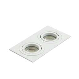 BHS Faina 2 Light Adjustable Double Recessed Spotlight White White 1