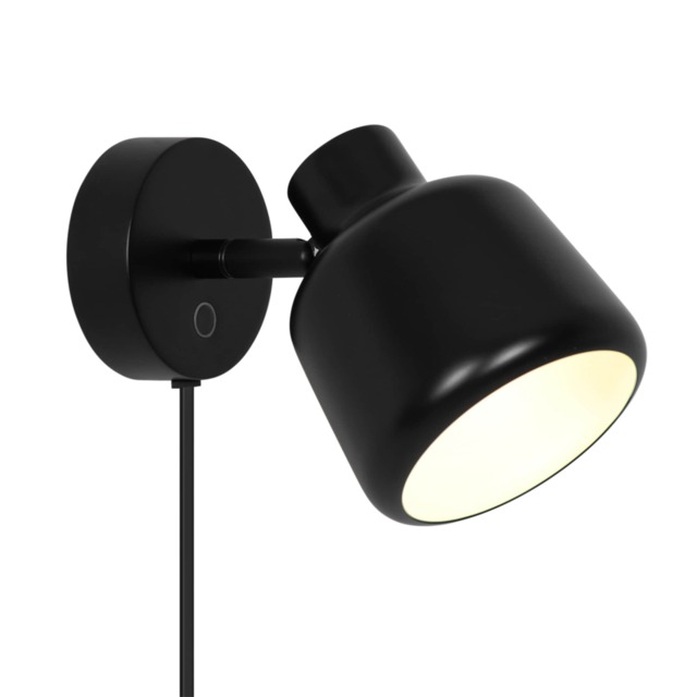 Nordlux Louella Indoor Wall light Black Metal Sensor E14 White Inner - Plug In or Mains Powered , IP20
