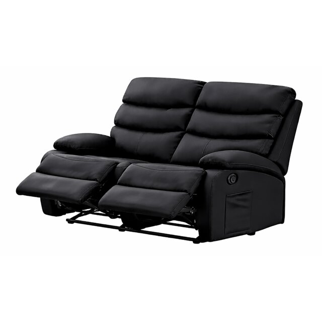 Kidsaw, 2 Seater Recliner Sofa, Black