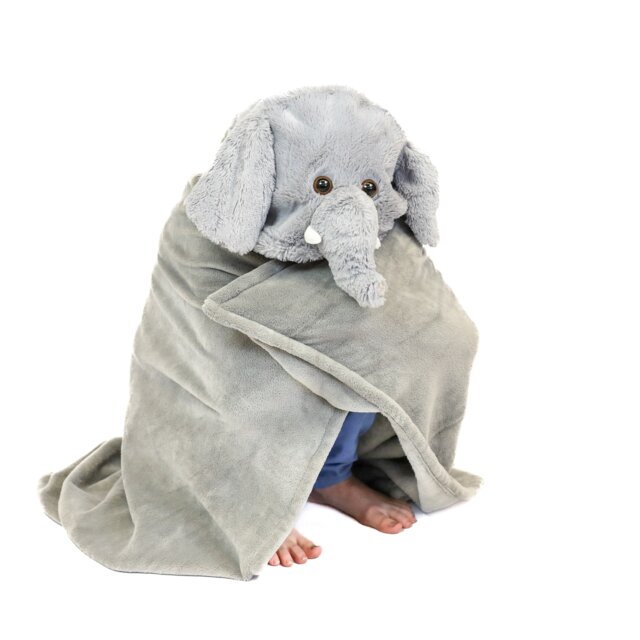Noxxiez Kids Animal Hooded Blanket - Elephant