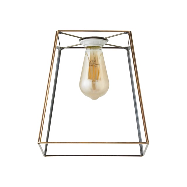 ValueLights Susie Pair of Glass Pendant Lantern Gold Lamp Shades Gold