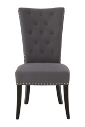 Orsina Elegant Grey Cotton And Linen Dining Chair, Durable Dining Chair For Dining Table, Comfortable Dining Chair
