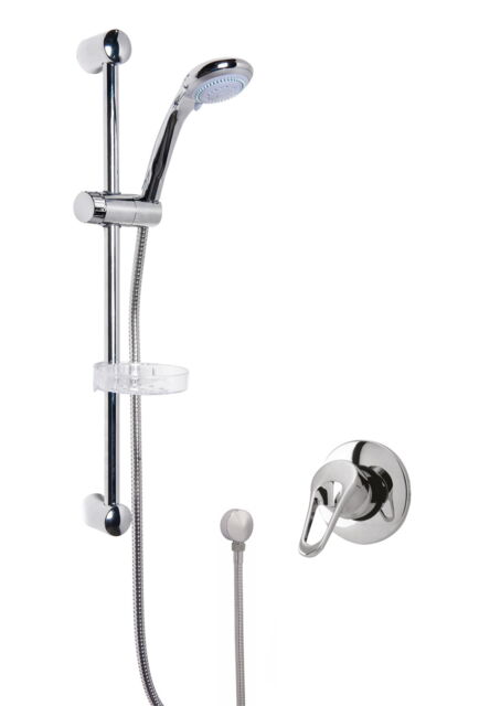 Balterley Contemporary Concealed Shower Valve Set Round - Manual Valve + Slide Rail Kit - A3200