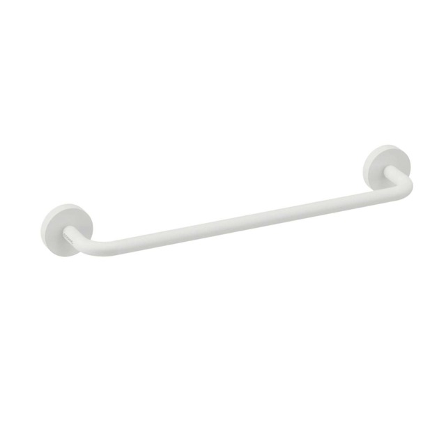 Cosmic Wall Mounted Hand Towel Circular Holder with Matte Stainless Steel White