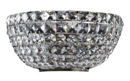 Basfor Flush Wall Lamp Nickel Antique & Crystal, 2 Light, E14