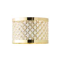ValueLights Hadley Gold Jewel Drum Pendant Shade Gold