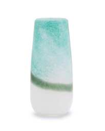 Celia Large Turquoise and White Ombre Vase White White, Green