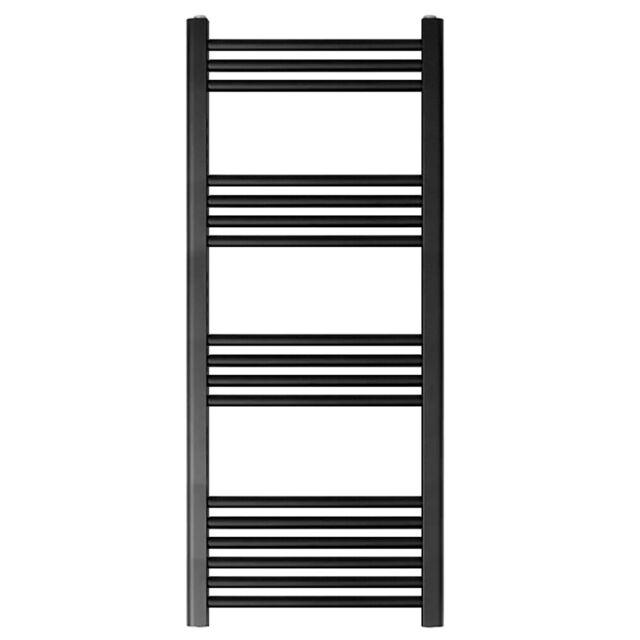 Balterley Straight Heated Heated Towel Rail Radiator, 644W Black Matt Black