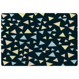 Yellow & Blue Triangles Rug Multi