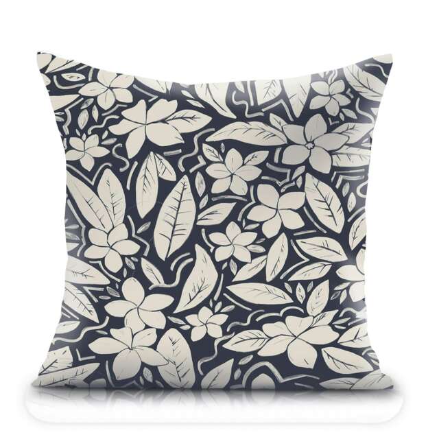 Blossom Blue Set of 4 Cushions 45cm x 45cm Blue White 45cm x 45cm x 10cm
