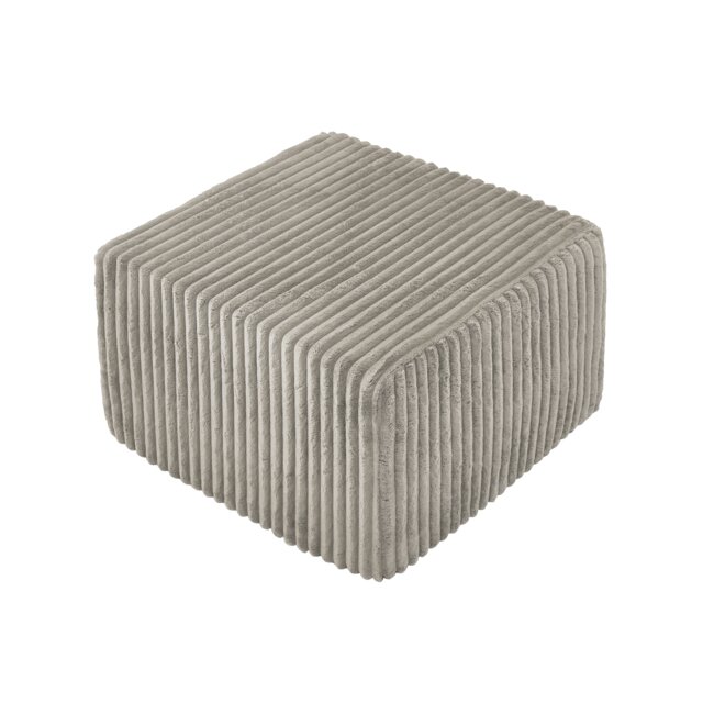 Groundlevel Camden Sectional Super Soft Velvet 2 / 3 Seater Sofa or Optional Cube Footstall Cream Natural Chair