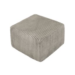 Groundlevel Camden Sectional Super Soft Velvet 2 / 3 Seater Sofa or Optional Cube Footstall Cream Natural Chair