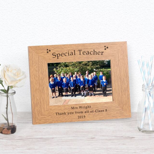 Personalised Special Teacher Wood Picture Frame 6 x 4 Thank You