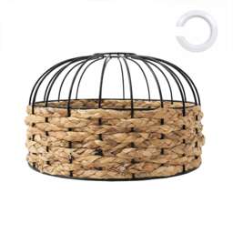 Emitto Modern Ceiling Pendant Light Shade Rattan Style Woven Lamp Shade 30cm