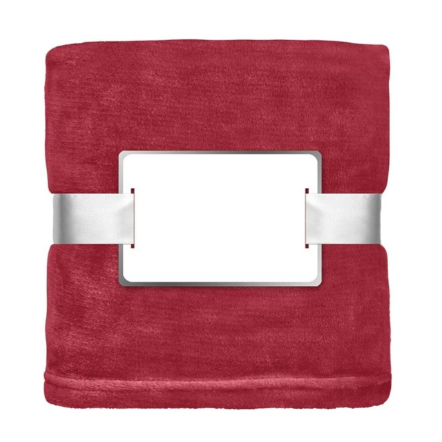 MidOcean Davos Flannel Blanket - Burgundy - One Size Purple One Size