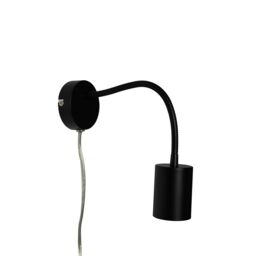 Nordlux Explore Indoor Wall Light Black Metal Sensor GU10 Adjustable Head - Plug In or Mains Powered , IP20 Black Black