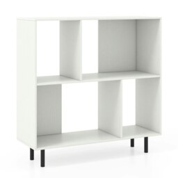 COSTWAY Open Shelf Bookcase Cube Bookshelf White White