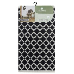 JVL Solemate Hand Carved Machine Washable Door Mat 57x100cm - Diamond