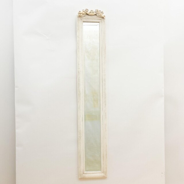 Decorative Mirror - L3 x W13 x H109 cm - Antique White White