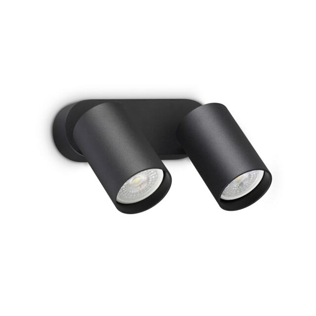 Dynamite Twin Ceiling Spotlight Black 2x GU10