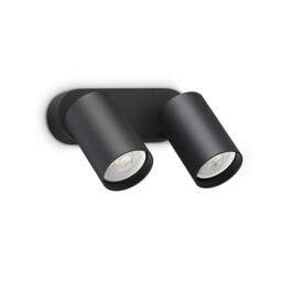 Dynamite Twin Ceiling Spotlight Black 2x GU10