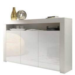 Sideboard TV Unit TV Stand White High Gloss Storage Cabinet Media Console Cupboard 155cm