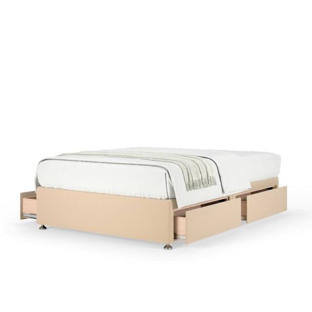 Ortho Classic Orthopaedic Natural Plush Velvet 4 Drawer Divan Set Small Double