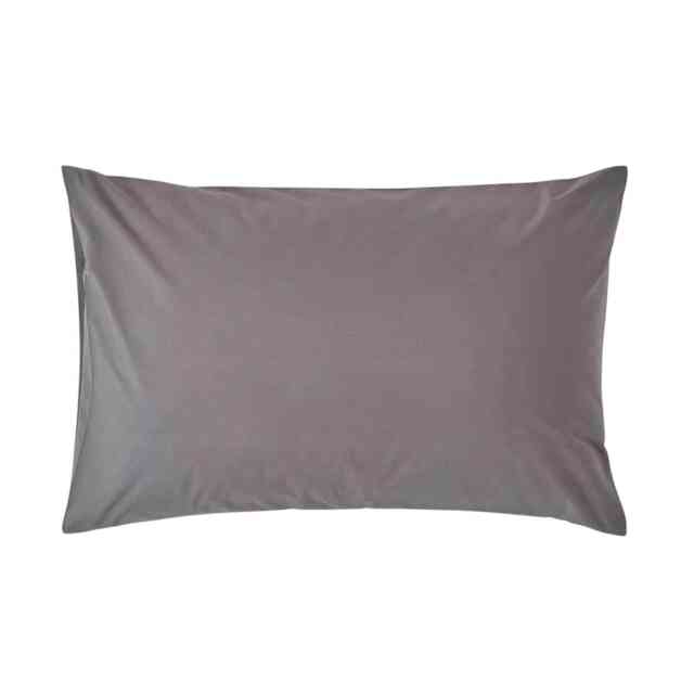 Homescapes Dark Grey Egyptian Cotton Housewife Pillowcase 200 TC - Standard Size Grey Standard