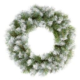 Premier Christmas Snow Tipped Wreath Green Green/White 1