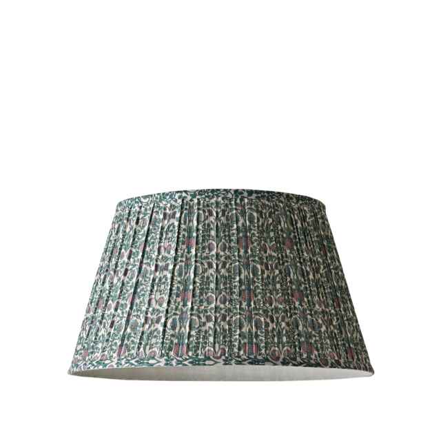ValueLights Abel Large Floral Pleated Taper Shade and Bulb