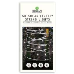 Bright White Solar Firefly String Lights 4.9m