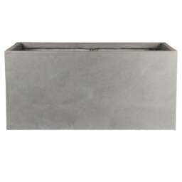 Grey Light Concrete Trough Garden Planter H37.5 L80 W37 cm, 111 ltrs Cap.
