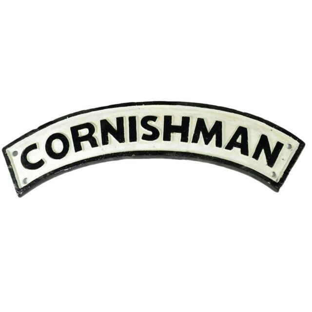 """Cornishman"" Cast Iron Sign Plaque Door Wall House Fence Gate Post Garden"
