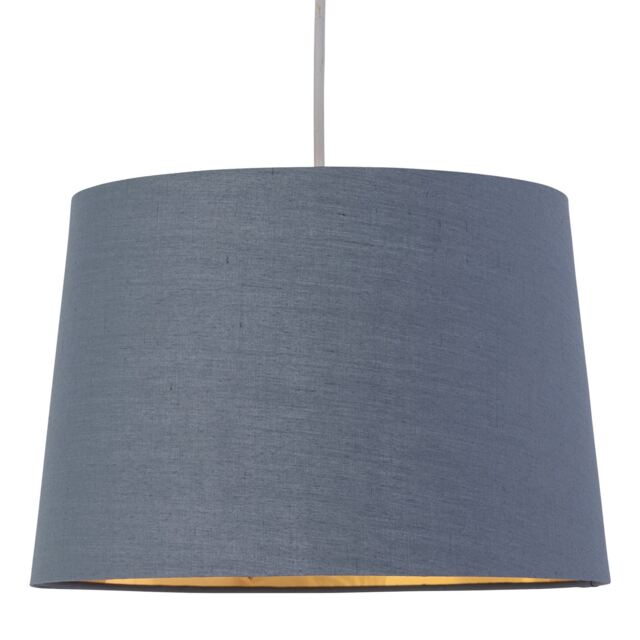 Zoey - Dark Grey with Gold Inner 28cm Easy Fit Pendant or Lamp Shade Grey Gold Medium 1