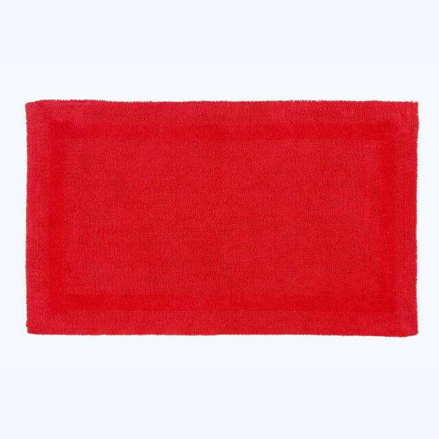 Homescapes Luxury Reversible Extra Large Bath Mat Red 70 x 120 cm
