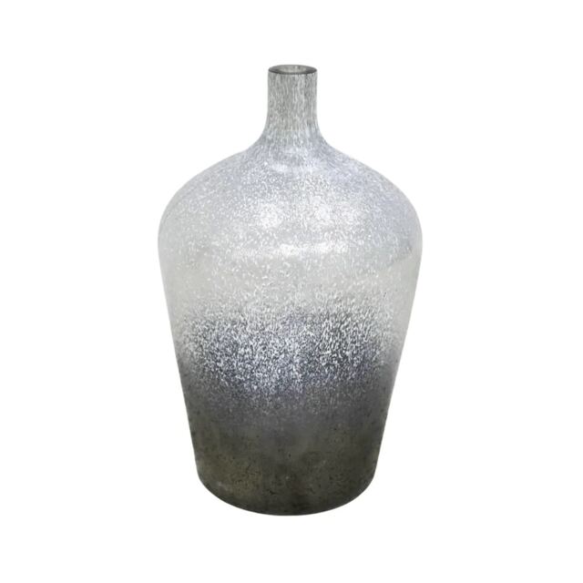 Verre Stem Frosted Vase - Glass - L20 x W20 x H29 cm - Atlantic Blue Blue