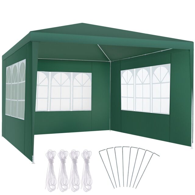 Gazebo Barinas with 3 side panels, water-resistant, 3x3m Green green 300 x 300 x 250 cm 1