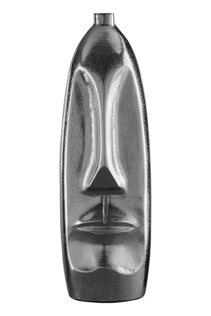 Viso Small Silver Finish Tall Vase Silver Silver