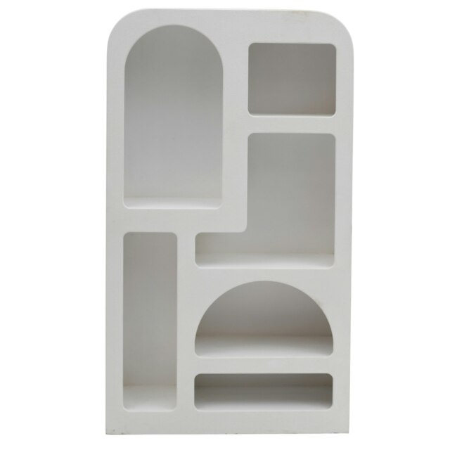 Udaipur Tall Geometric Bookcase Brown