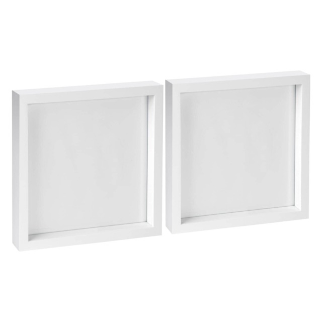 "Nicola Spring 10 x 10"" Photo Frames - 3D Photo Frame Picture Frame Box Portrait Display Case with Spacer (53 x 53cm) x2"