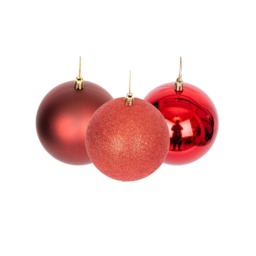 50mm/6Pcs Christmas Baubles Shatterproof Dark Red, Christmas Tree Decorations