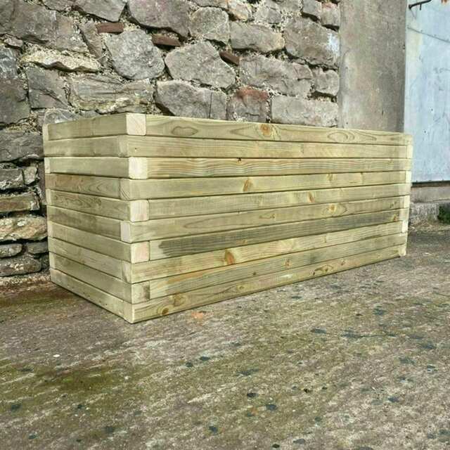 Norfolk Planter - Wood - L120 x W40 x H50 cm Brown