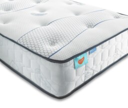 Sareer Cool Blue Pocket Sprung Memory Foam Mattress 4FT6 White Double
