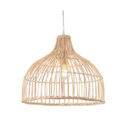 Dome Pendant Light Natural Rattan