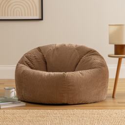 Icon Kingston Jumbo Cord Classic Dome Bean Bag, Mocha Brown