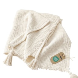 Homescapes Pure Handmade Cotton Muslin Bed Throw Blanket - 127 x 180 cm