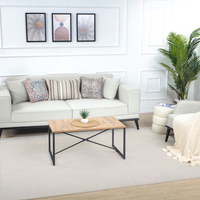 LIVABLISS Freud-Modern High Pile Rug 160 x 213 cm Ivory Off-White