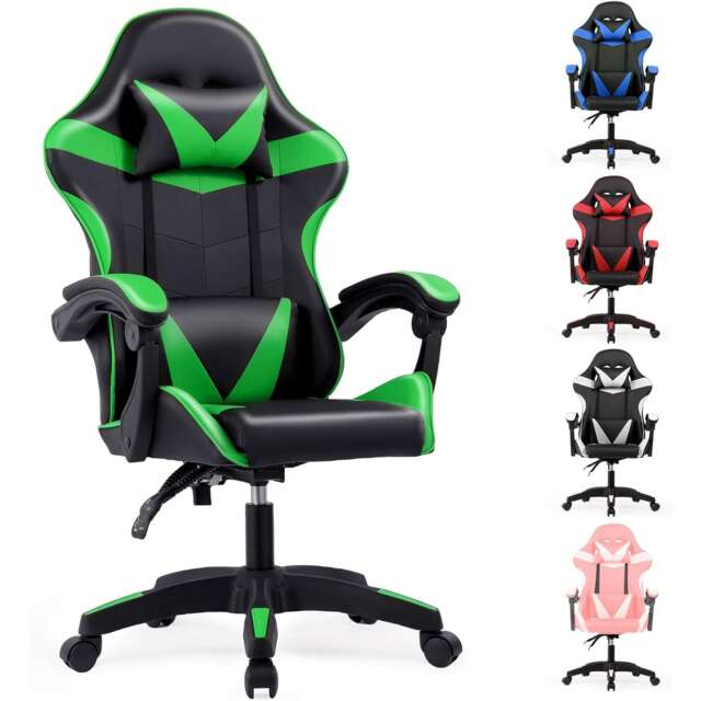 Ergonomic Gaming Chair Green Green