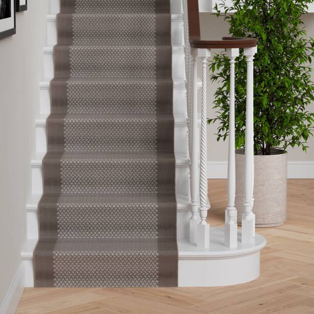 kukoon 3ft - 39ft Grey Stair Carpet Long Hallway Custom Size Runner Rug 60cm x 183cm